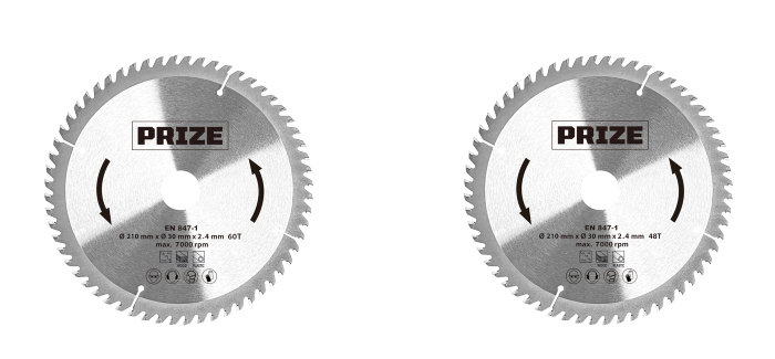 Rundsavsklingesæt 2-pk. Ø210 mm - PRIZE